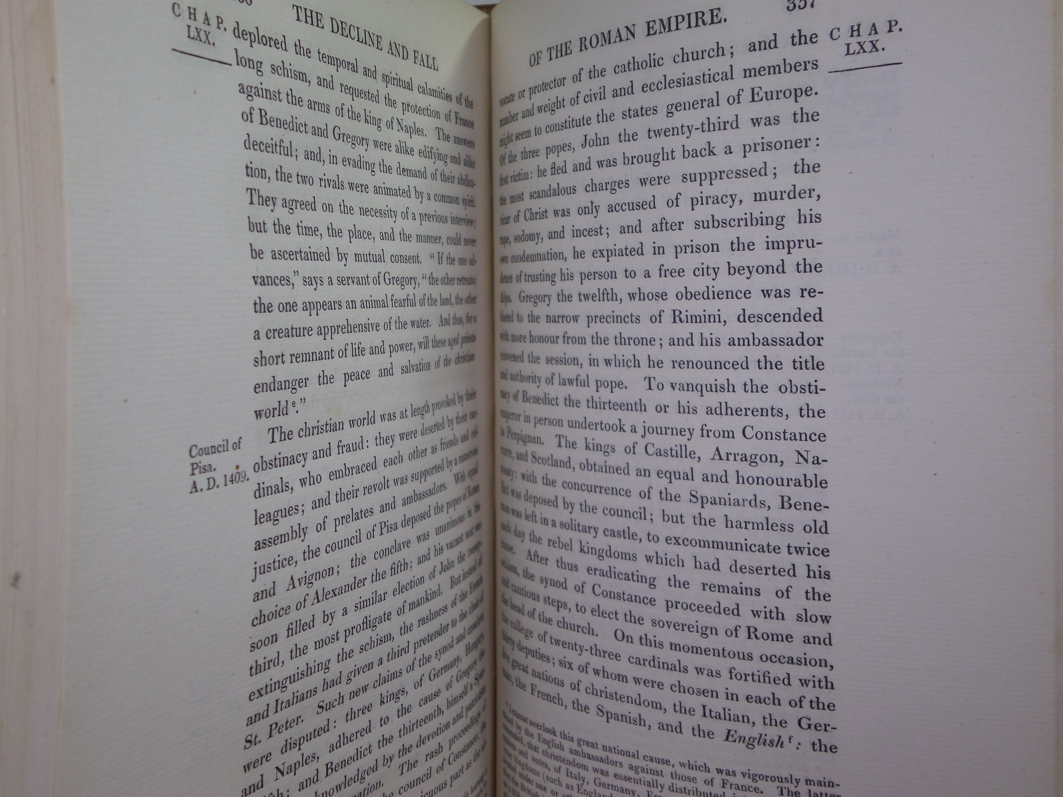 THE HISTORY OF THE DECLINE AND FALL OF THE ROMAN EMPIRE 1827 EDWARD GIBBON, FINELY BOUND BY BAYNTUN