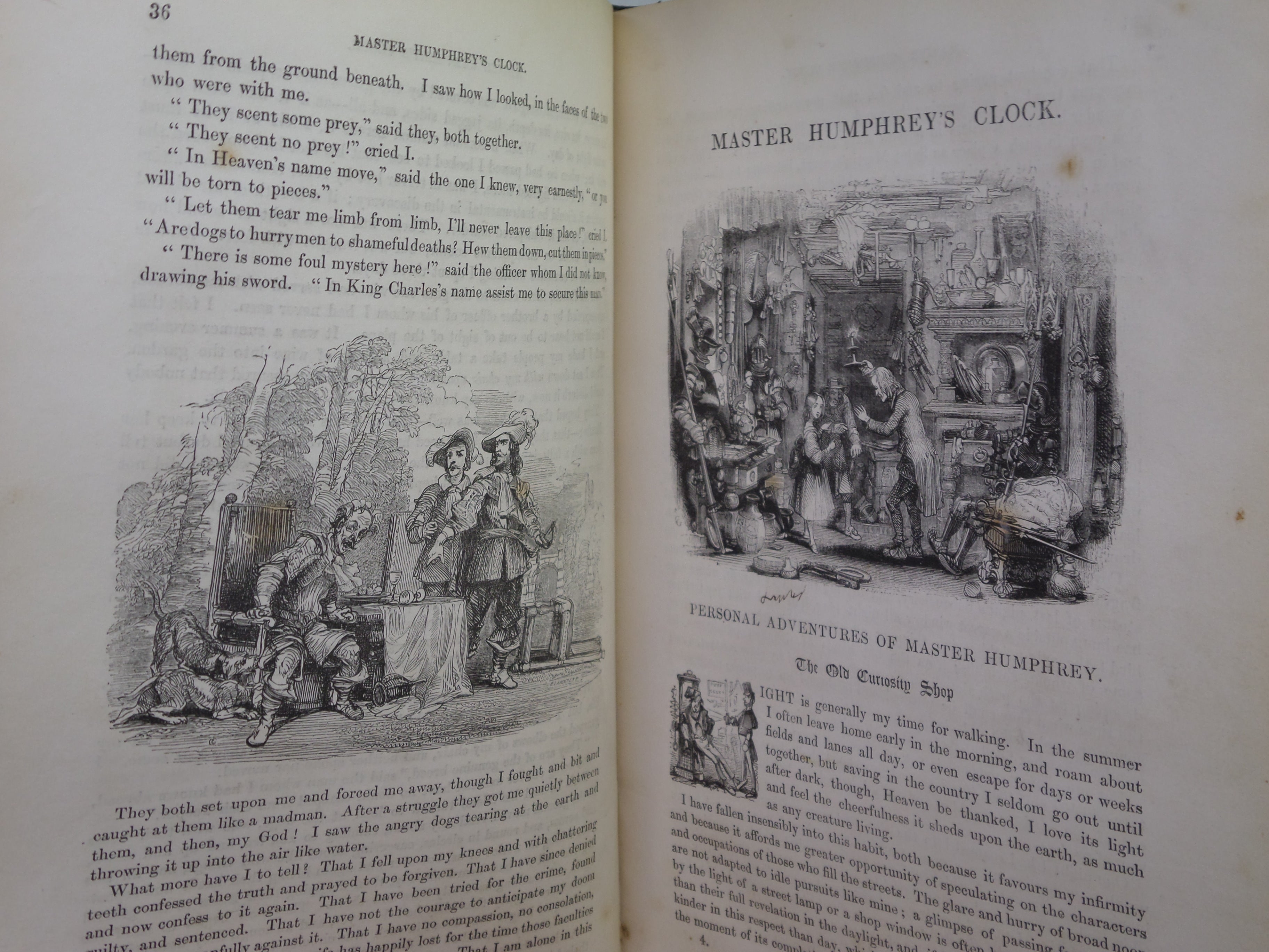 MASTER HUMPHREY'S CLOCK BY CHARLES DICKENS 1840-1841 FIRST EDITION LEATHER BOUND