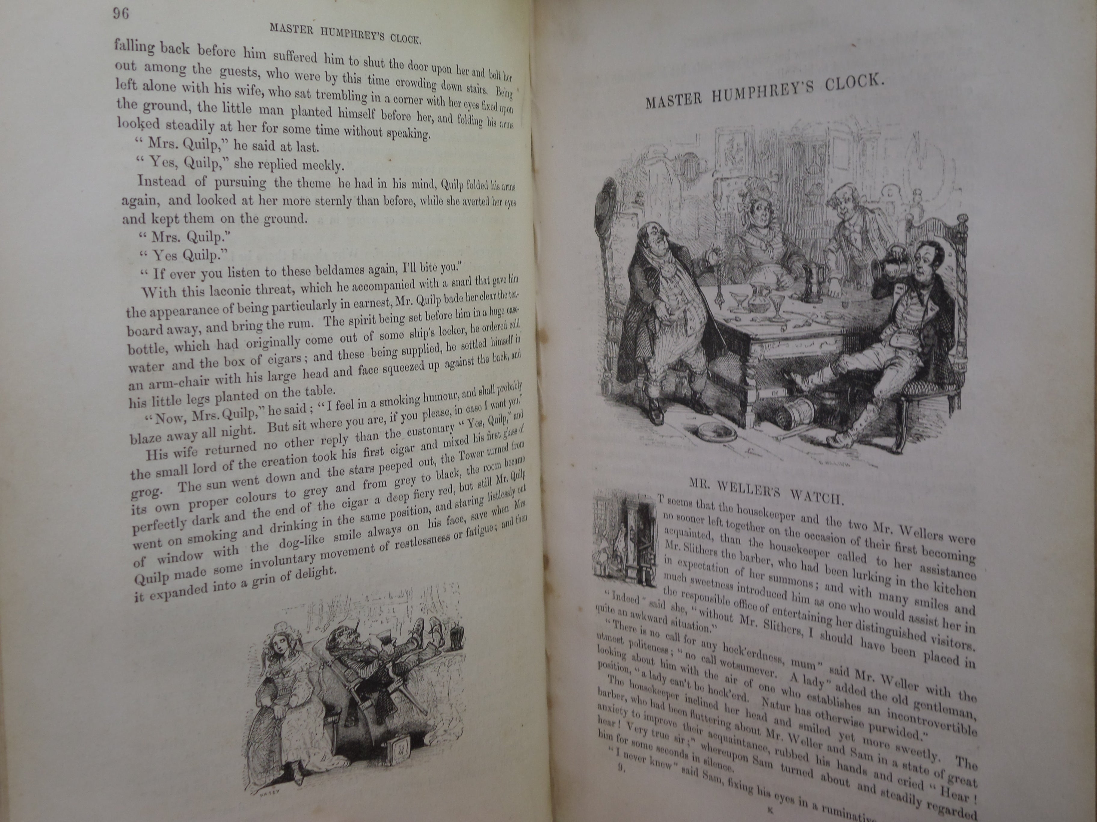 MASTER HUMPHREY'S CLOCK BY CHARLES DICKENS 1840-1841 FIRST EDITION LEATHER BOUND