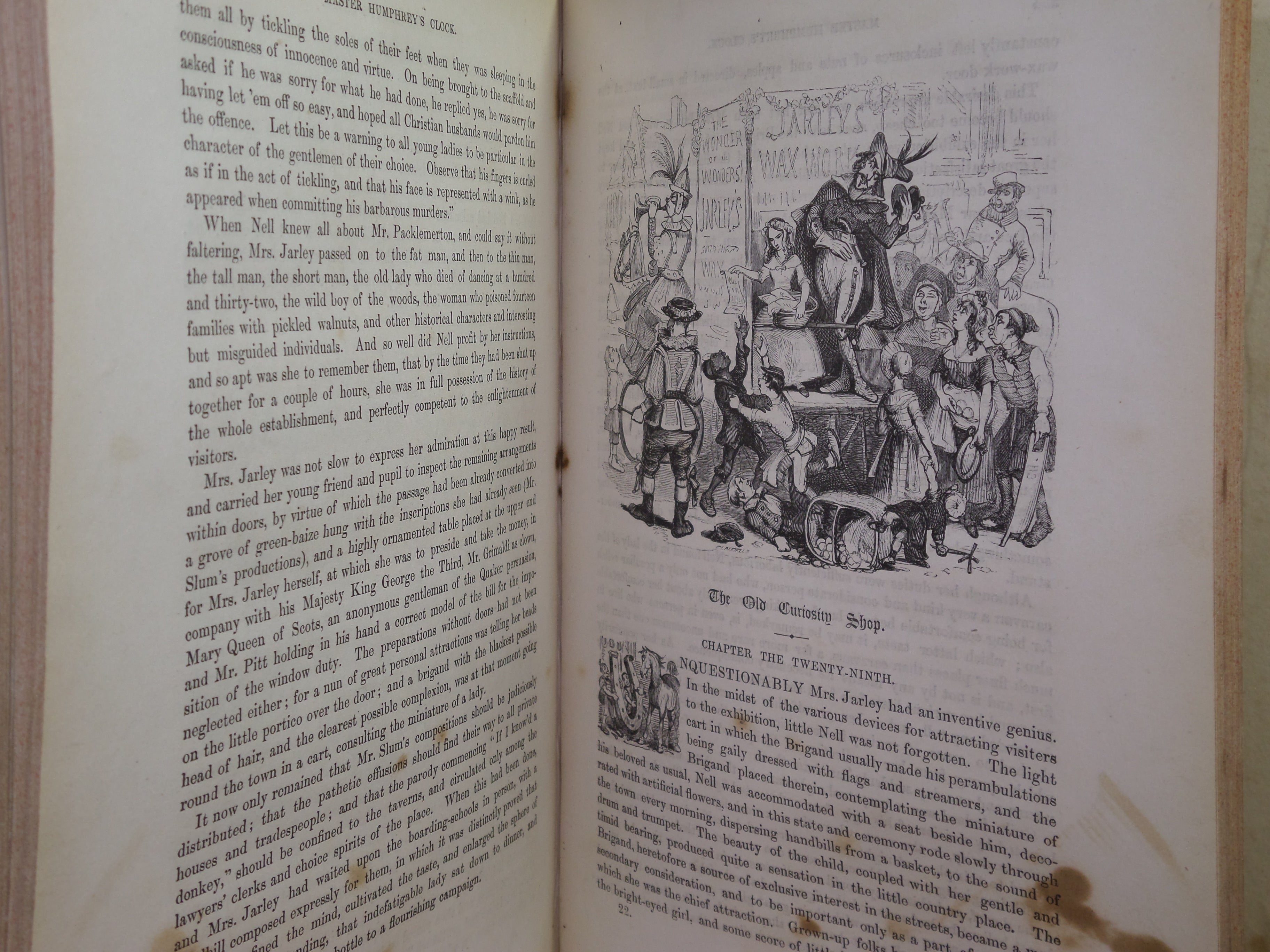 MASTER HUMPHREY'S CLOCK BY CHARLES DICKENS 1840-1841 FIRST EDITION LEATHER BOUND