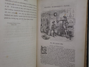 MASTER HUMPHREY'S CLOCK BY CHARLES DICKENS 1840-1841 FIRST EDITION LEATHER BOUND