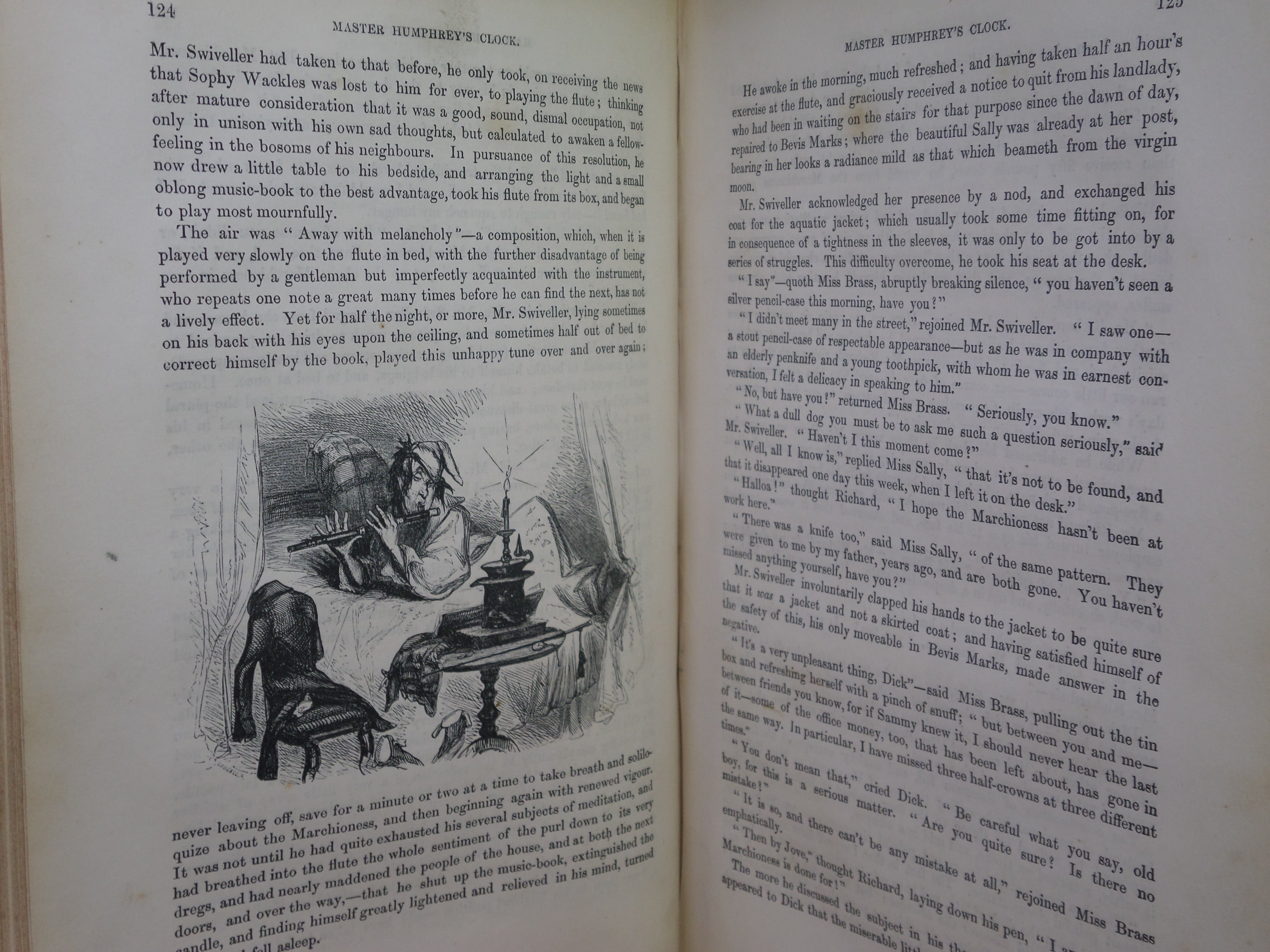 MASTER HUMPHREY'S CLOCK BY CHARLES DICKENS 1840-1841 FIRST EDITION LEATHER BOUND