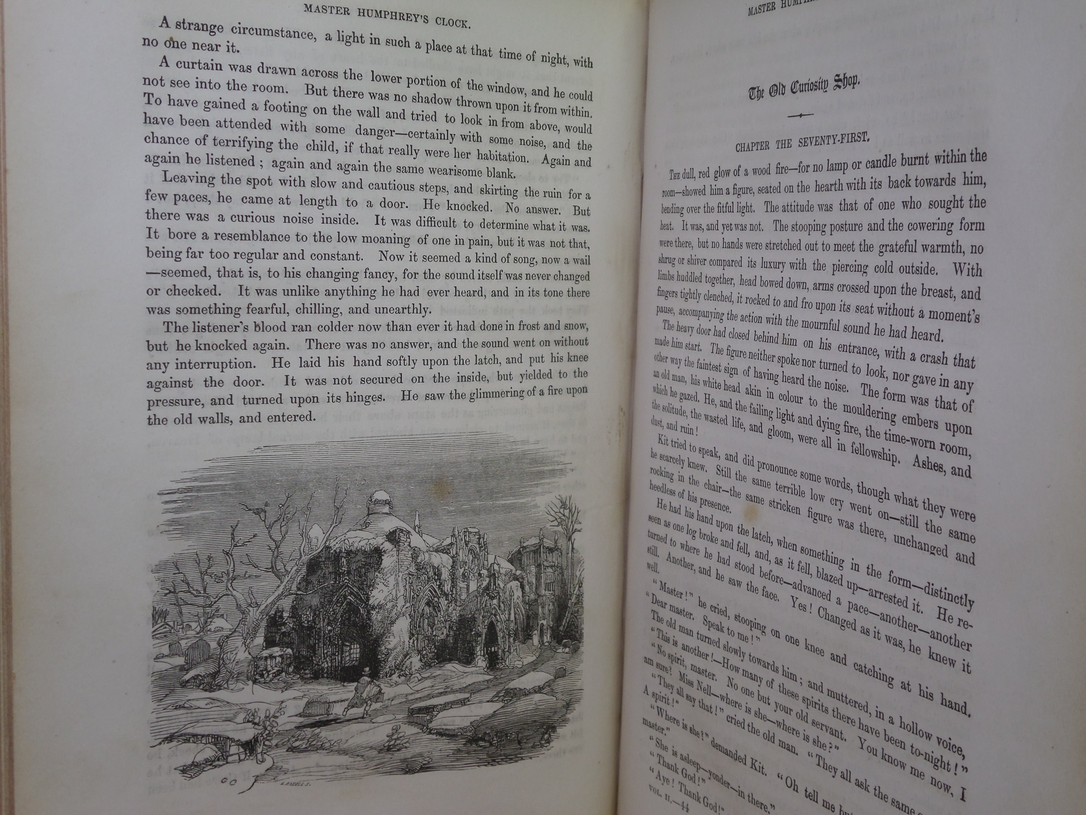 MASTER HUMPHREY'S CLOCK BY CHARLES DICKENS 1840-1841 FIRST EDITION LEATHER BOUND