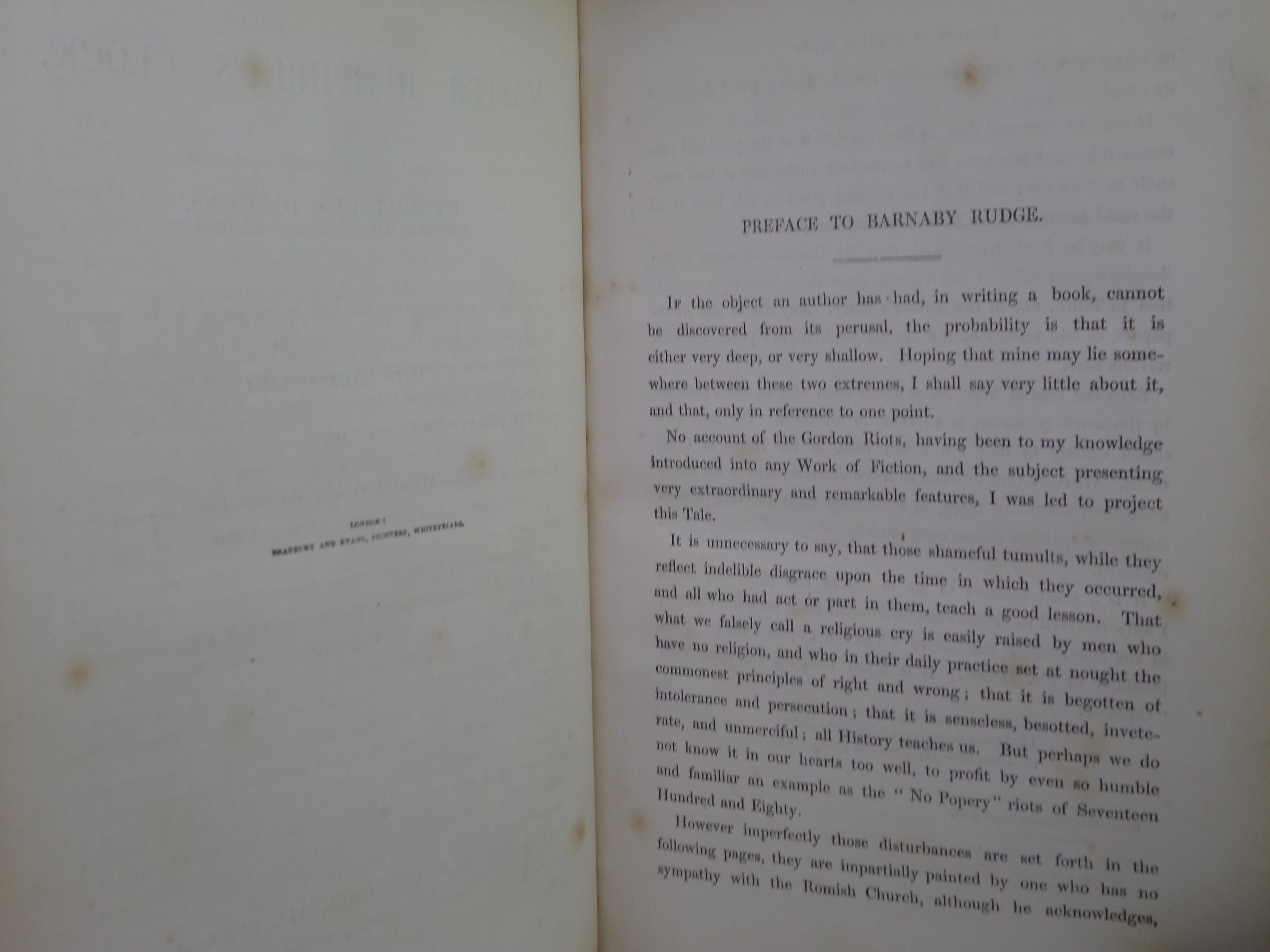 MASTER HUMPHREY'S CLOCK BY CHARLES DICKENS 1840-1841 FIRST EDITION LEATHER BOUND