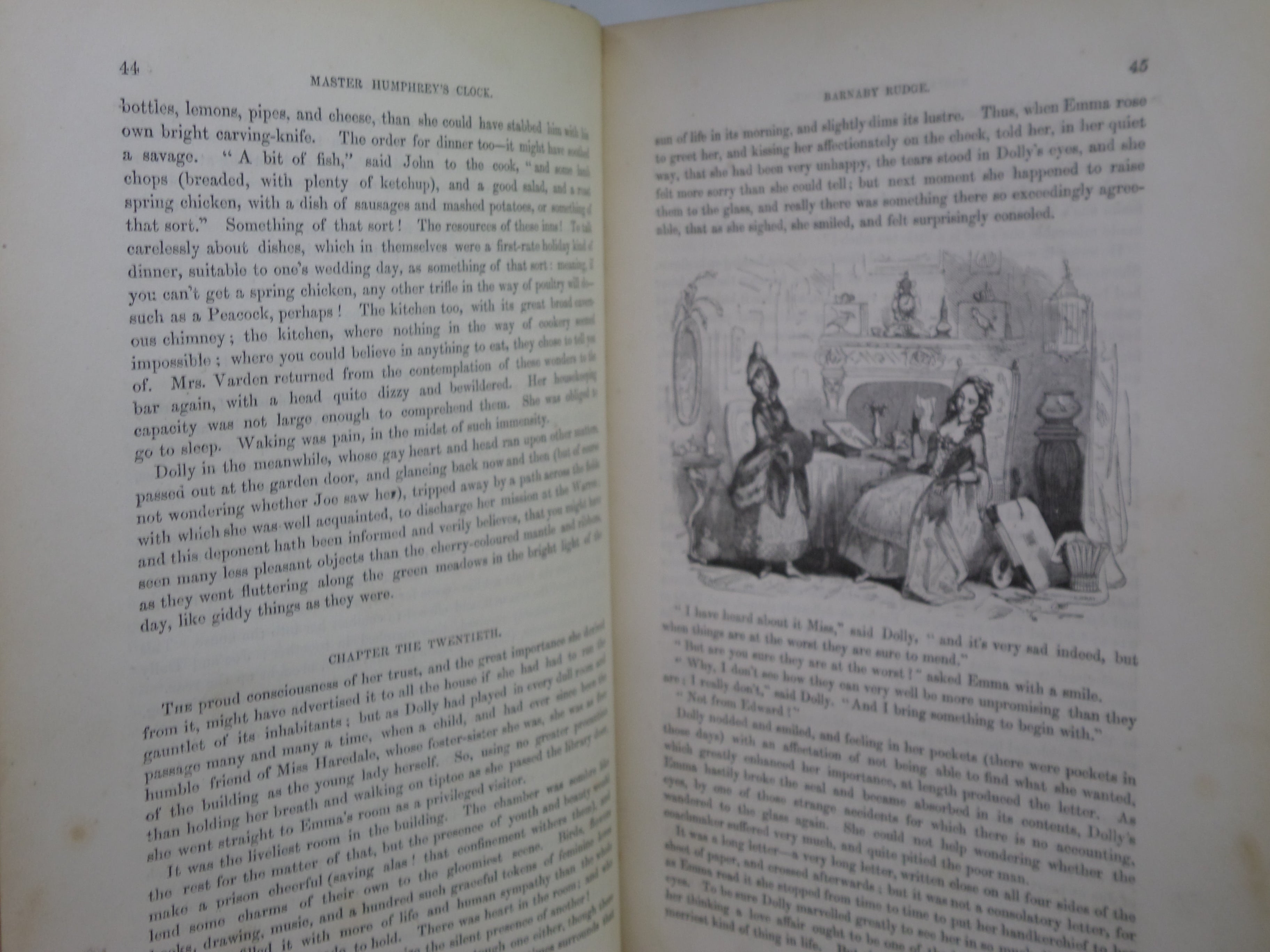 MASTER HUMPHREY'S CLOCK BY CHARLES DICKENS 1840-1841 FIRST EDITION LEATHER BOUND