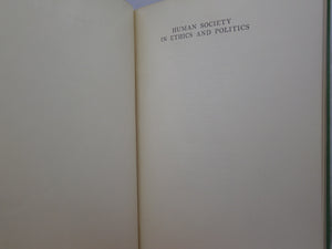 HUMAN SOCIETY IN ETHICS AND POLITICS BY BERTRAND RUSSELL 1958 SIGNED BY AUTHOR