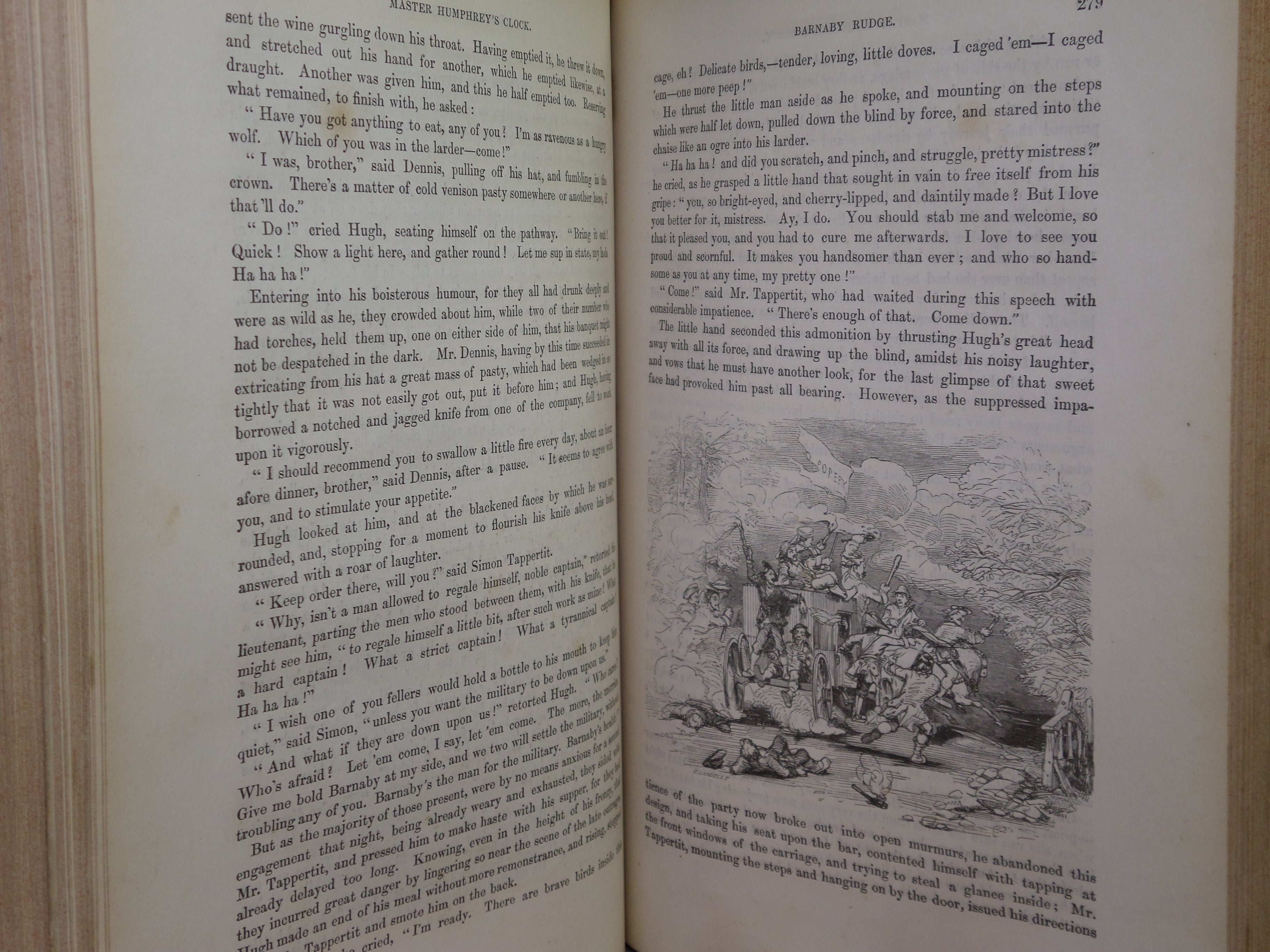 MASTER HUMPHREY'S CLOCK BY CHARLES DICKENS 1840-1841 FIRST EDITION LEATHER BOUND