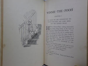 WINNIE-THE-POOH BY A. A. MILNE 1926 LEATHER BOUND FIRST EDITION