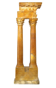 19TH CENTURY GRAND TOUR ALABASTER MODEL OF THE TEMPLE OF VESPASIAN AND TITUS