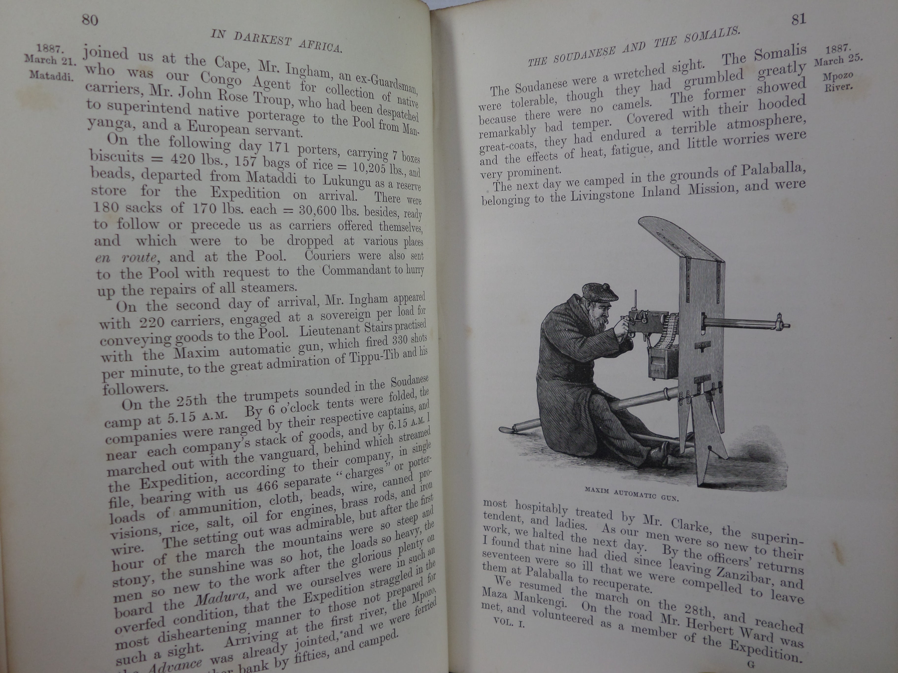 IN DARKEST AFRICA BY HENRY M. STANLEY 1890 FIRST EDITION