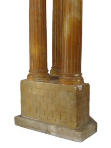 19TH CENTURY GRAND TOUR ALABASTER MODEL OF THE TEMPLE OF VESPASIAN AND TITUS