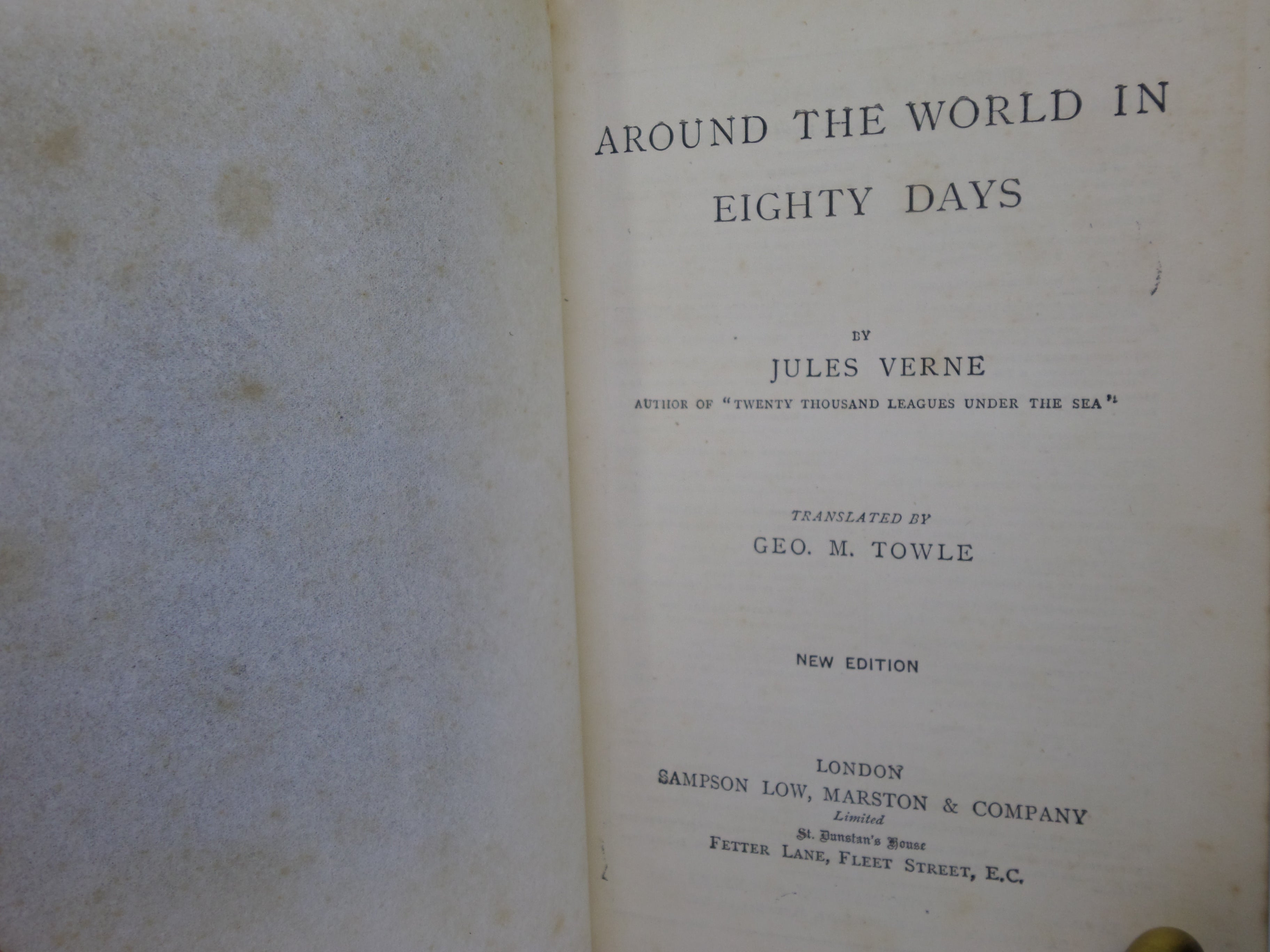 AROUND THE WORLD IN EIGHTY DAYS BY JULES VERNE C.1900