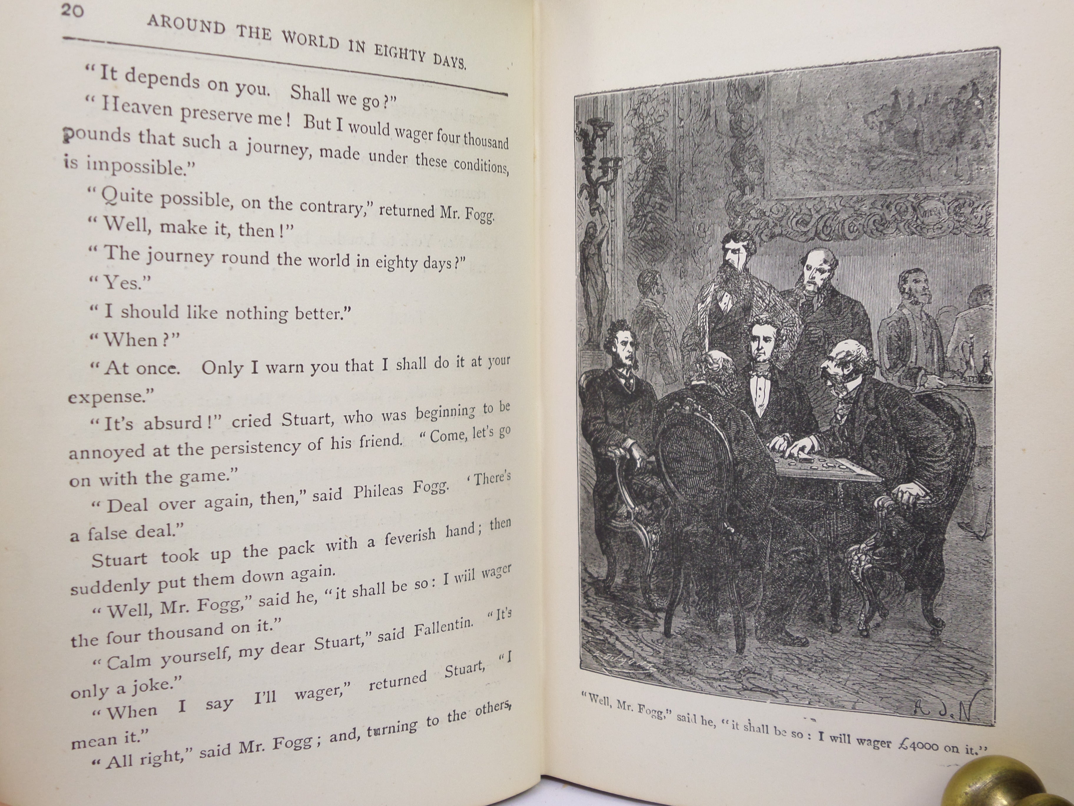 AROUND THE WORLD IN EIGHTY DAYS BY JULES VERNE C.1900