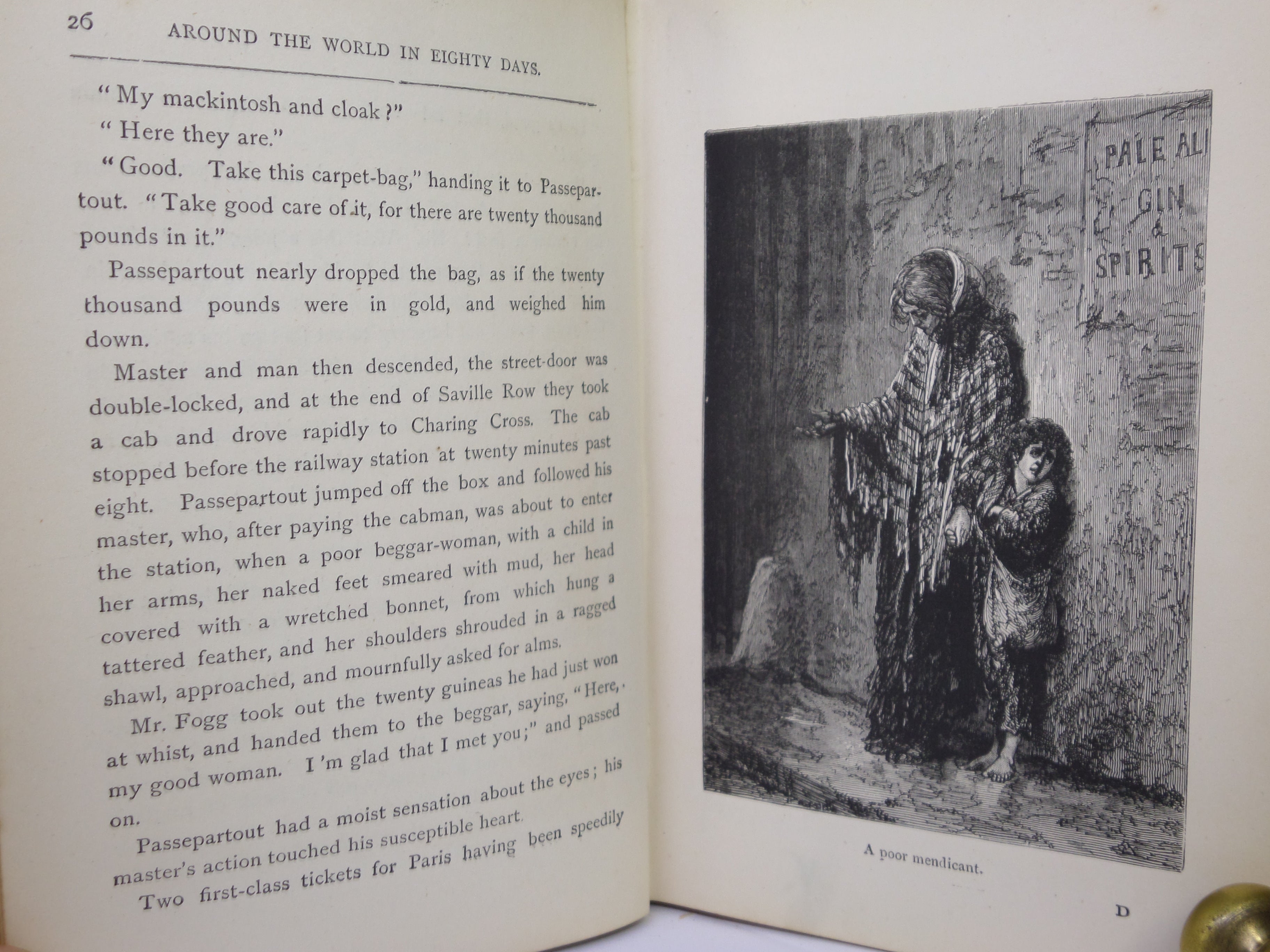 AROUND THE WORLD IN EIGHTY DAYS BY JULES VERNE C.1900