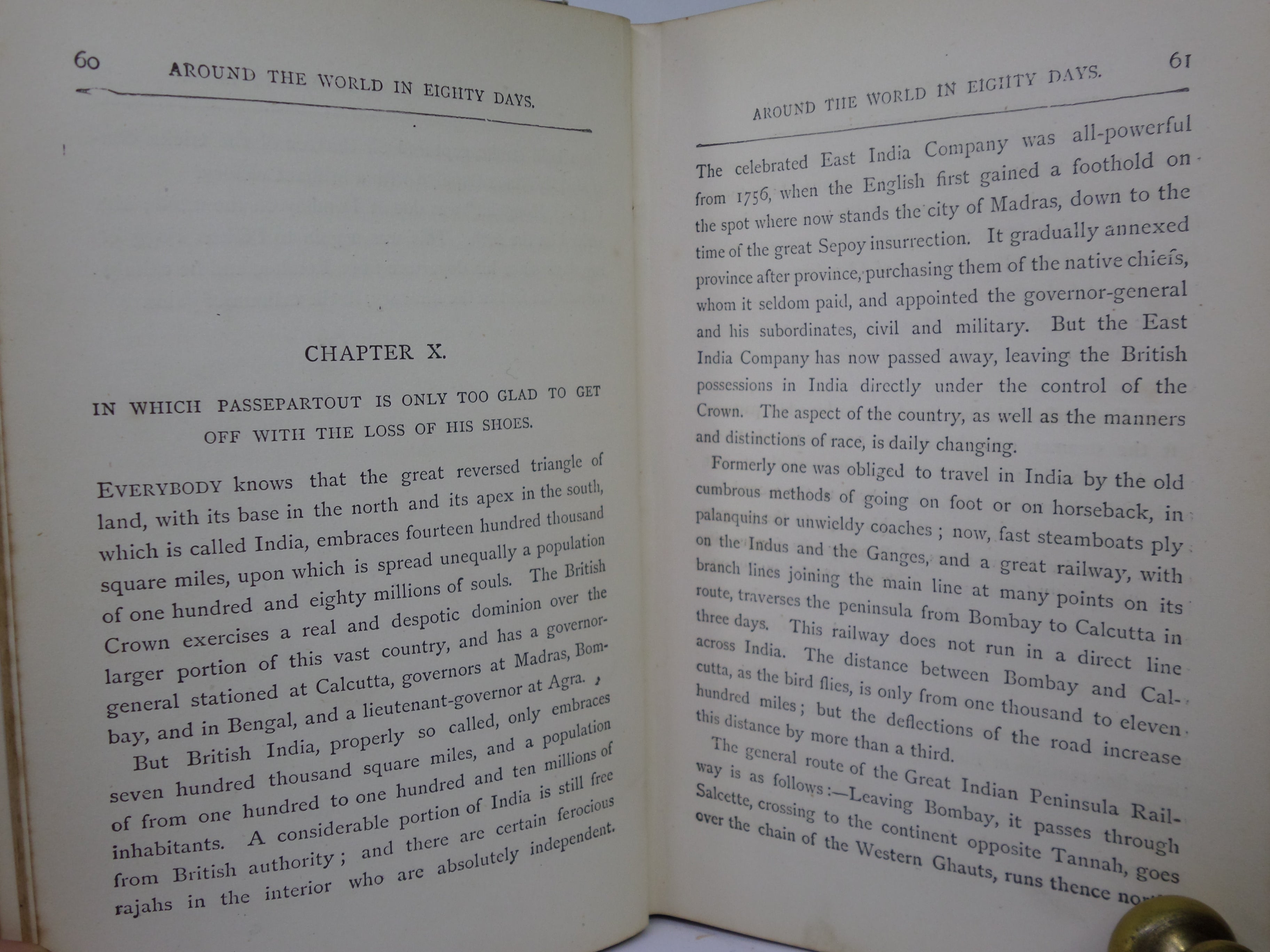 AROUND THE WORLD IN EIGHTY DAYS BY JULES VERNE C.1900