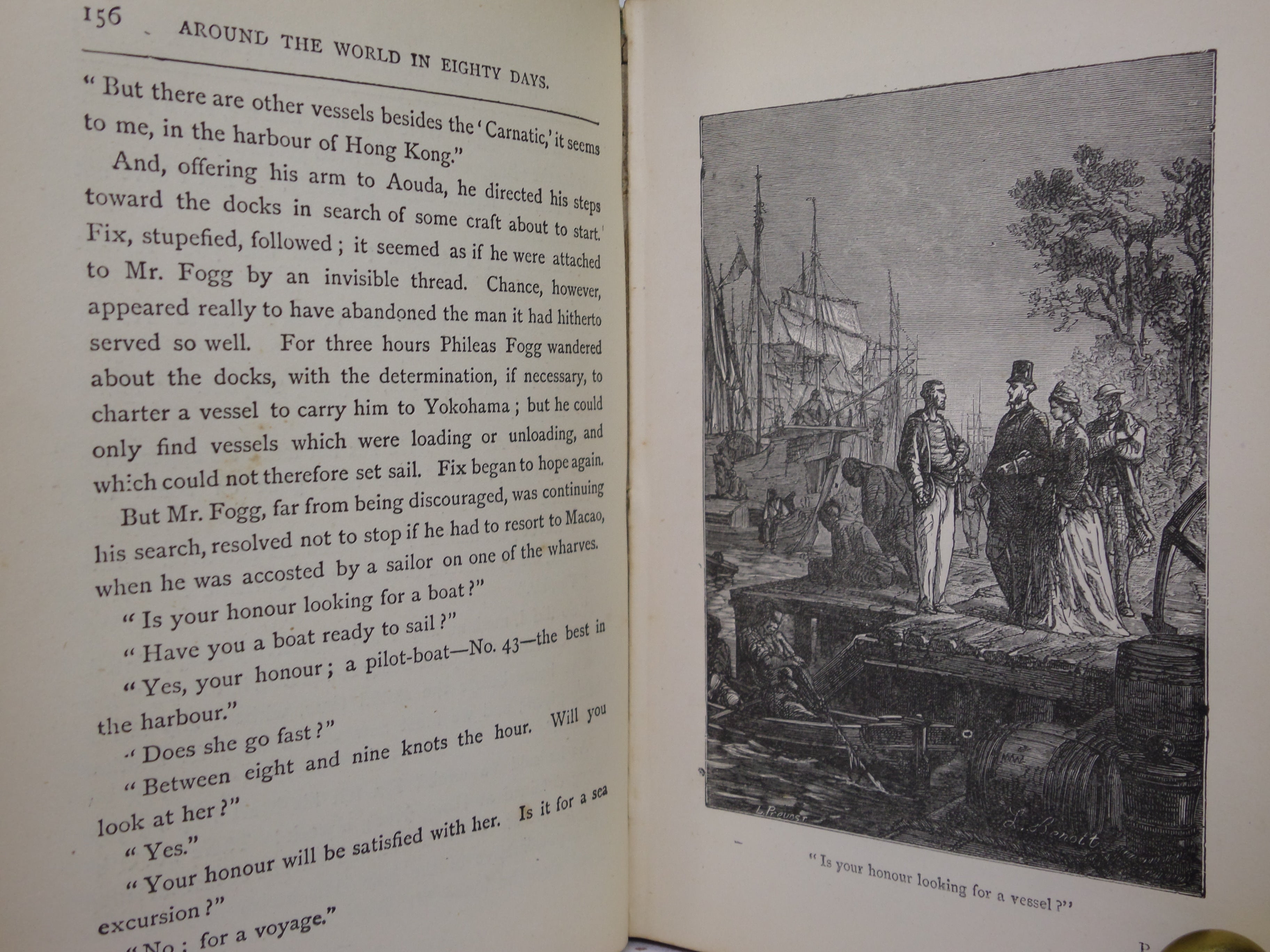 AROUND THE WORLD IN EIGHTY DAYS BY JULES VERNE C.1900