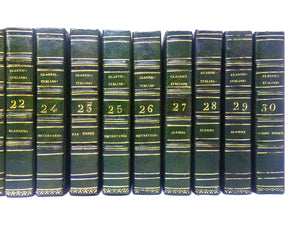 [ITALIAN POETRY] BIBLIOTECA POETICA ITALIANA 1820-22 FINELY BOUND IN 30 MINIATURE VOLUMES