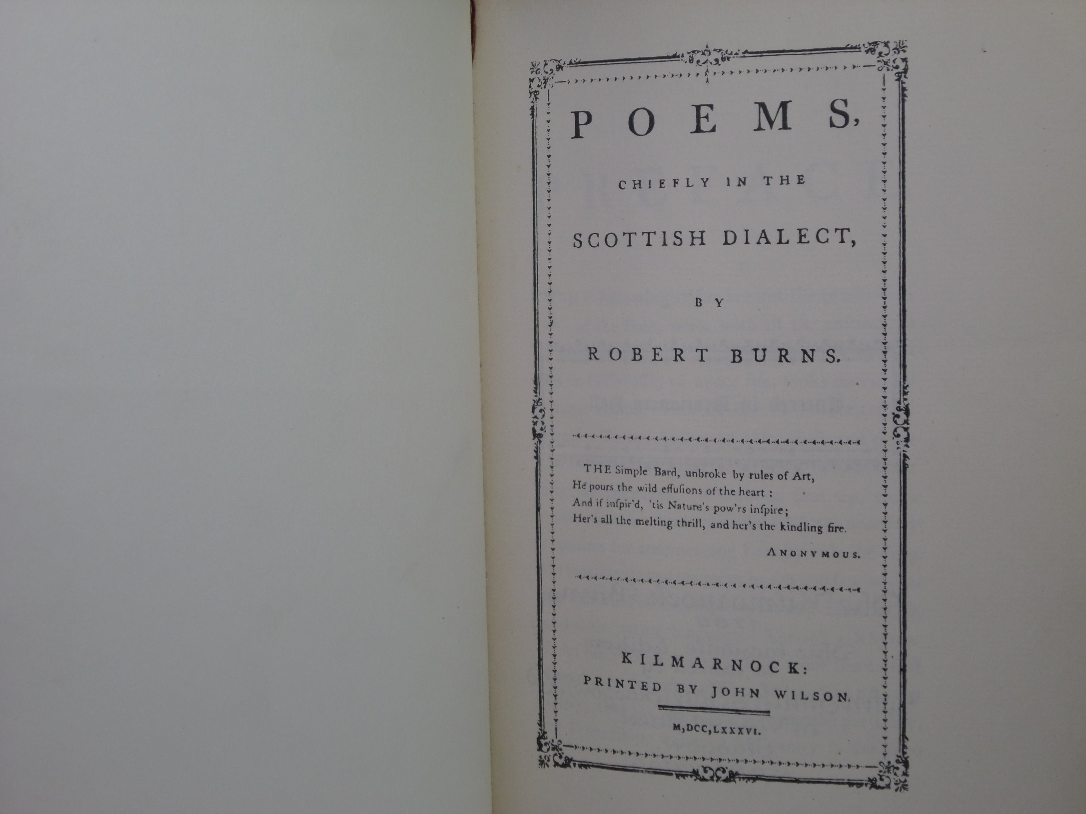 POEMS CHIEFLY IN THE SCOTTISH DIALECT BY ROBERT BURNS SANGORSKI FINE BINDING