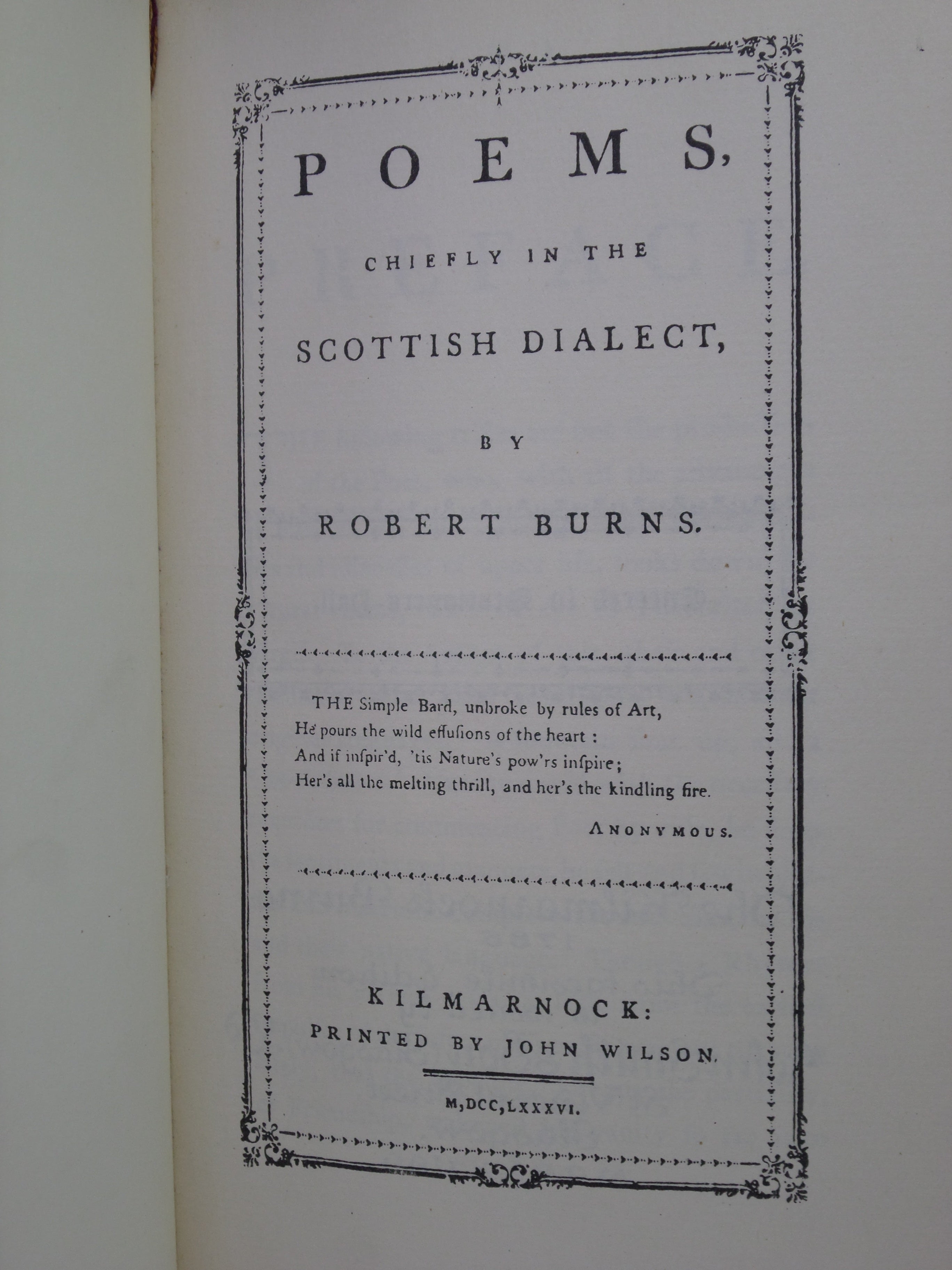 POEMS CHIEFLY IN THE SCOTTISH DIALECT BY ROBERT BURNS SANGORSKI FINE BINDING