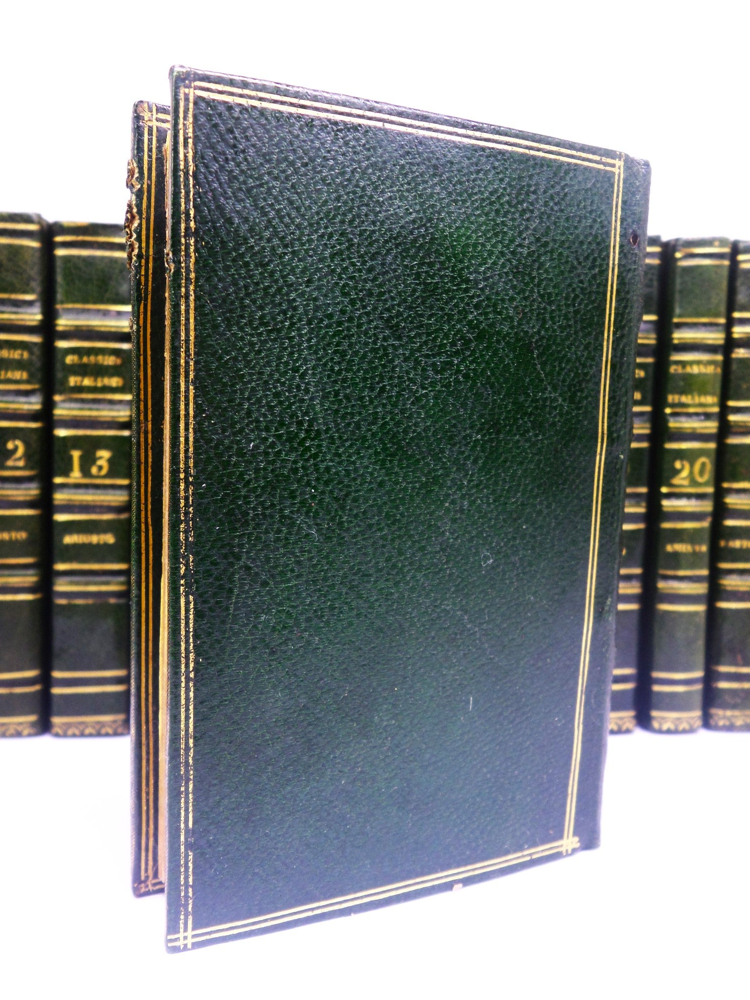 [ITALIAN POETRY] BIBLIOTECA POETICA ITALIANA 1820-22 FINELY BOUND IN 30 MINIATURE VOLUMES