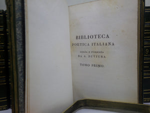 [ITALIAN POETRY] BIBLIOTECA POETICA ITALIANA 1820-22 FINELY BOUND IN 30 MINIATURE VOLUMES