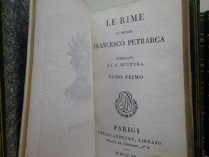 [ITALIAN POETRY] BIBLIOTECA POETICA ITALIANA 1820-22 FINELY BOUND IN 30 MINIATURE VOLUMES