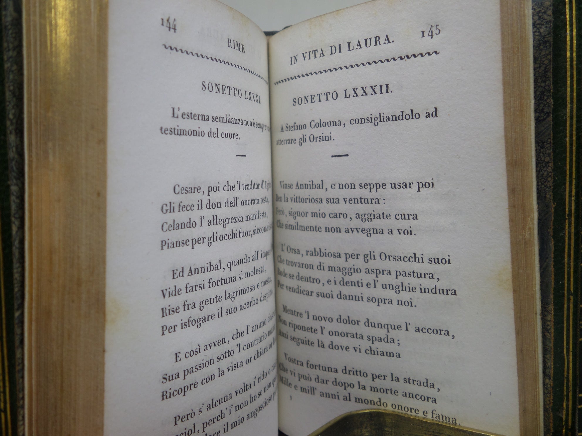 [ITALIAN POETRY] BIBLIOTECA POETICA ITALIANA 1820-22 FINELY BOUND IN 30 MINIATURE VOLUMES