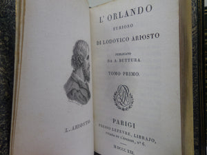 [ITALIAN POETRY] BIBLIOTECA POETICA ITALIANA 1820-22 FINELY BOUND IN 30 MINIATURE VOLUMES