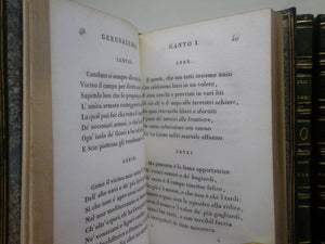 [ITALIAN POETRY] BIBLIOTECA POETICA ITALIANA 1820-22 FINELY BOUND IN 30 MINIATURE VOLUMES