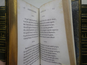 [ITALIAN POETRY] BIBLIOTECA POETICA ITALIANA 1820-22 FINELY BOUND IN 30 MINIATURE VOLUMES