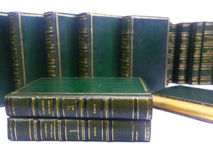 [ITALIAN POETRY] BIBLIOTECA POETICA ITALIANA 1820-22 FINELY BOUND IN 30 MINIATURE VOLUMES