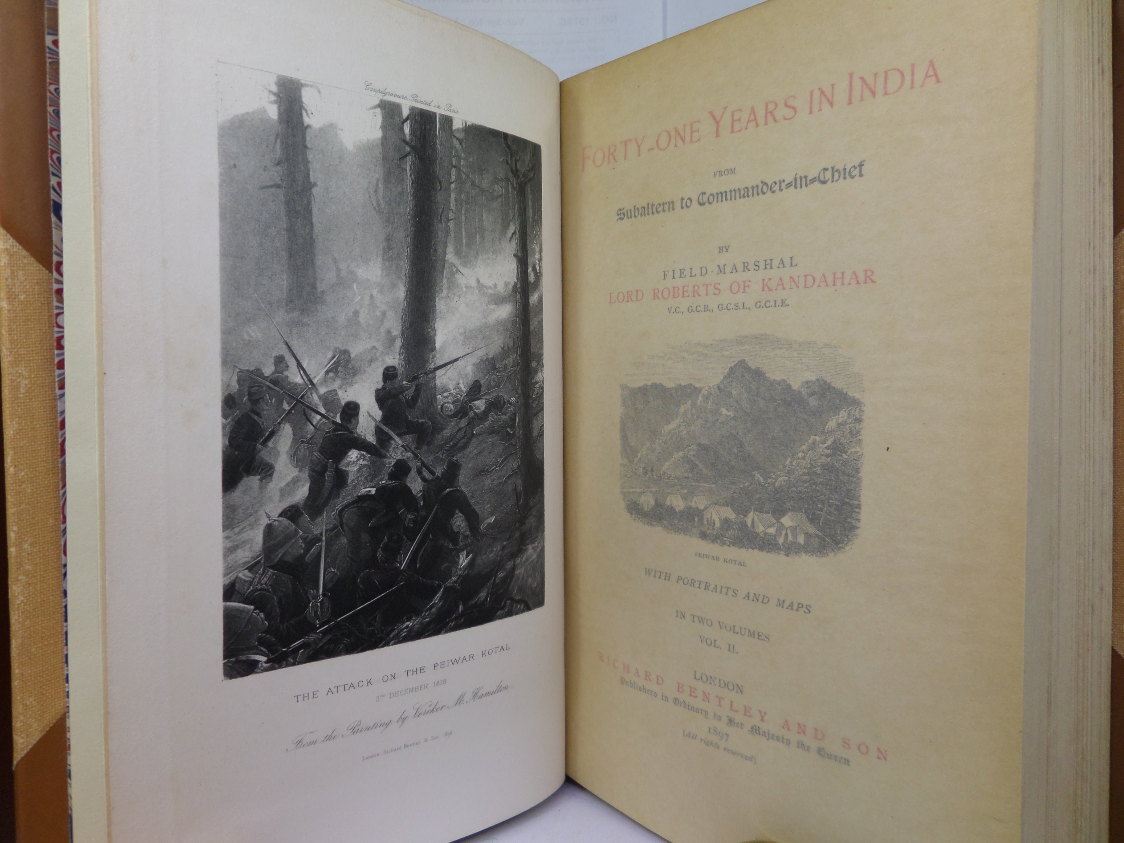 FORTY-ONE YEARS IN INDIA BY LORD ROBERTS OF KANDAHAR 1897 FIRST EDITION FINELY BOUND BY BAYNTUN-RIVIERE
