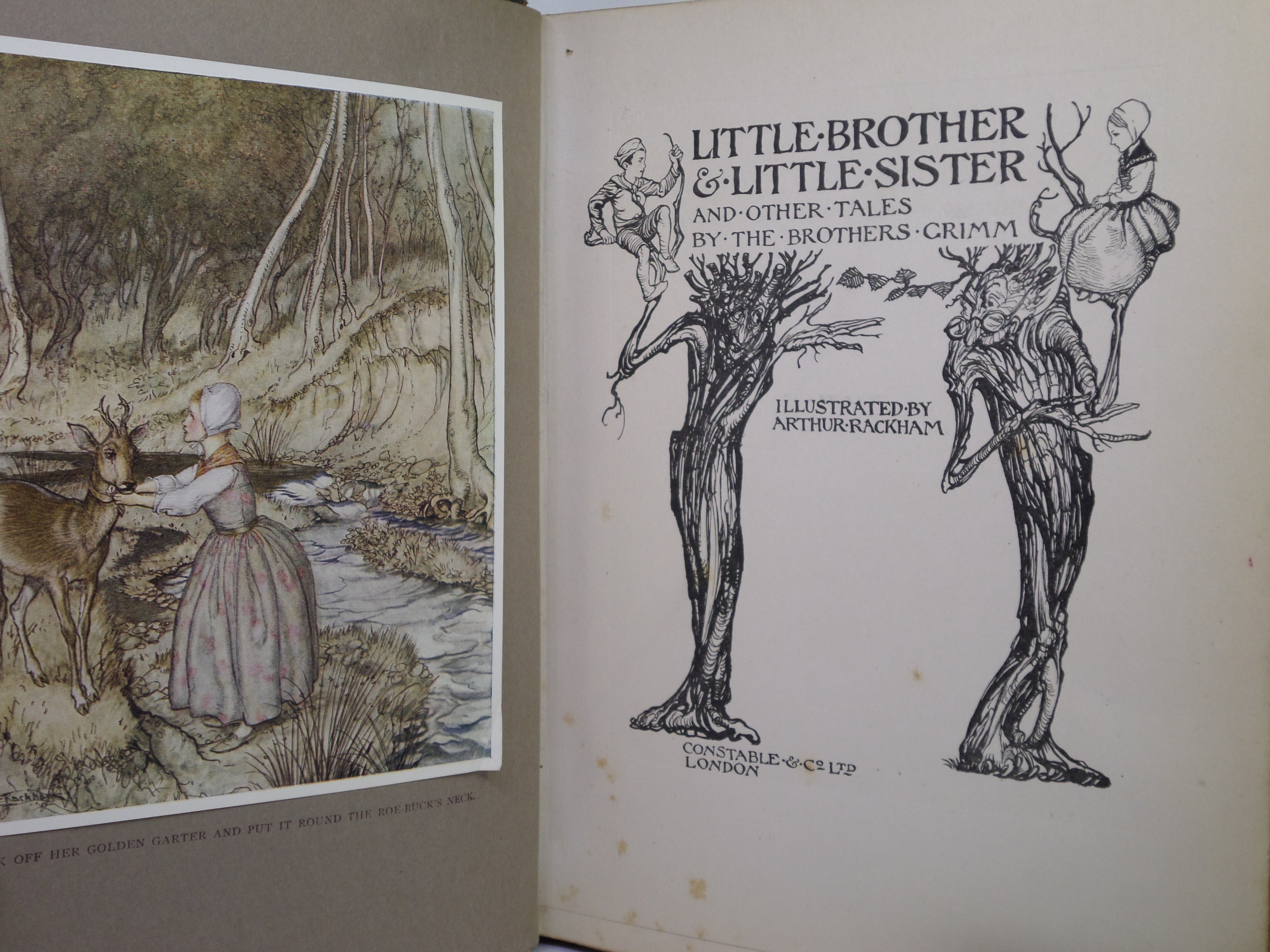 LITTLE BROTHER & LITTLE SISTER 1917 BROTHERS GRIMM, ARTHUR RACKHAM FIRST EDITION