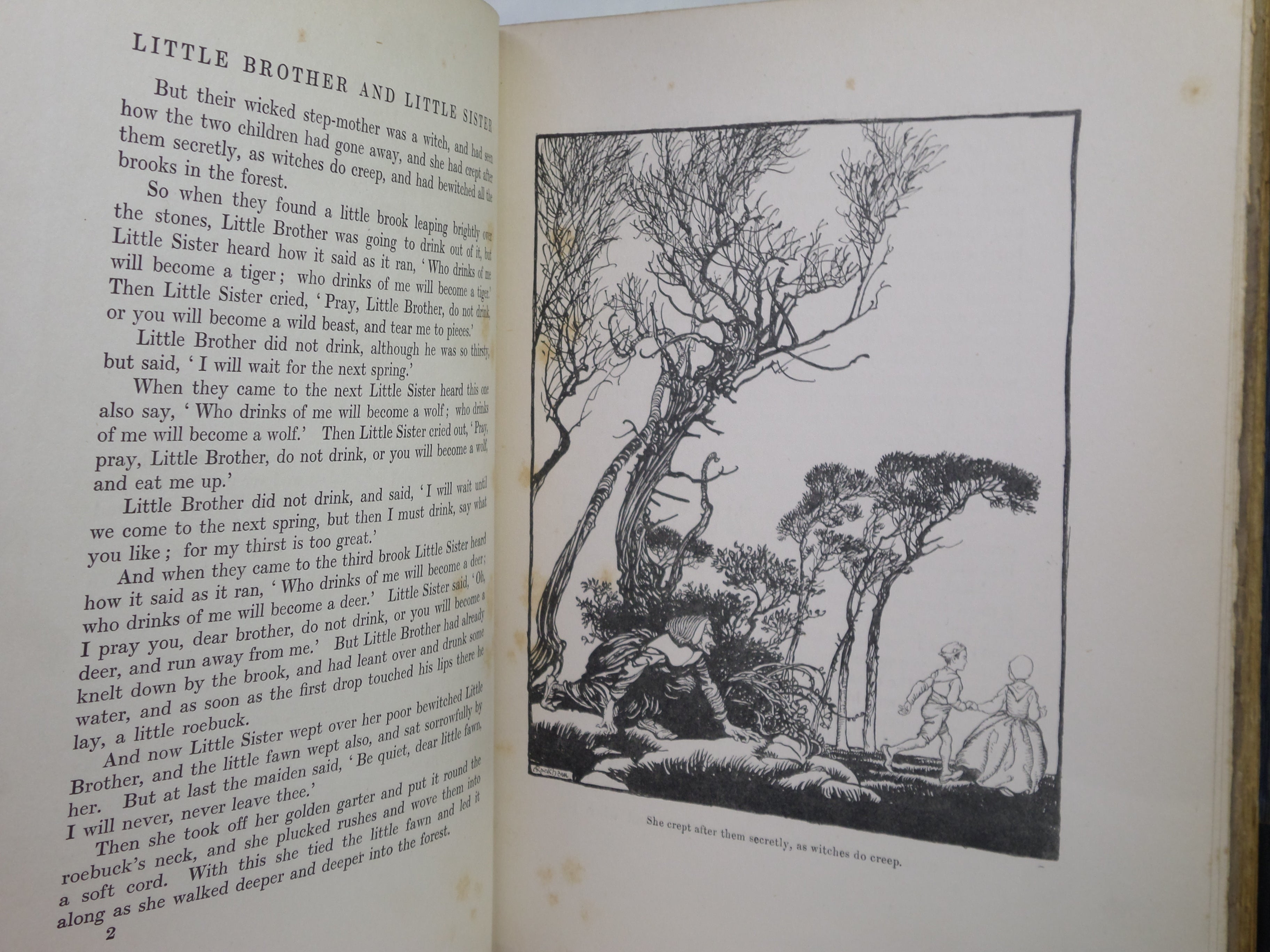 LITTLE BROTHER & LITTLE SISTER 1917 BROTHERS GRIMM, ARTHUR RACKHAM FIRST EDITION