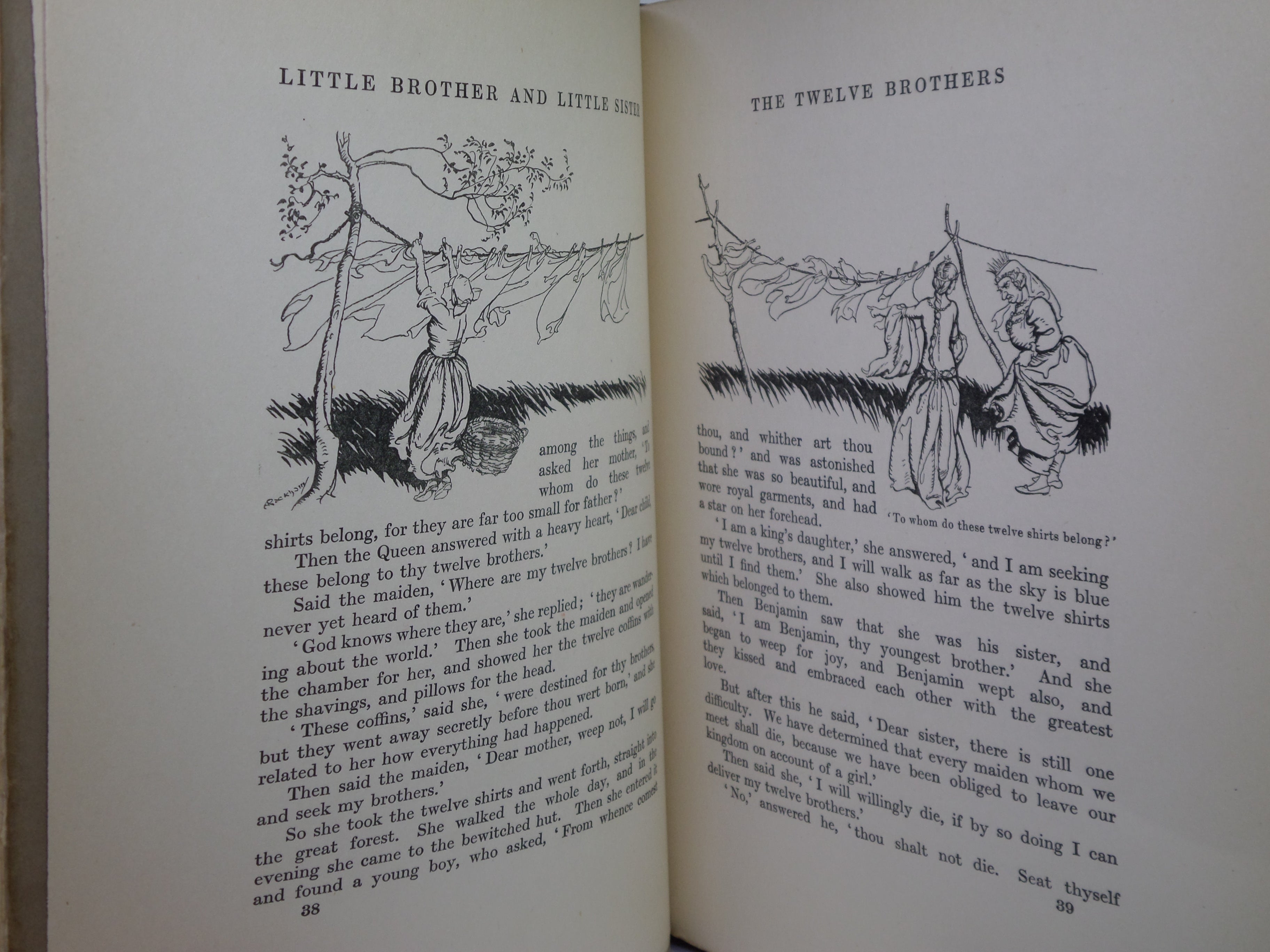 LITTLE BROTHER & LITTLE SISTER 1917 BROTHERS GRIMM, ARTHUR RACKHAM FIRST EDITION