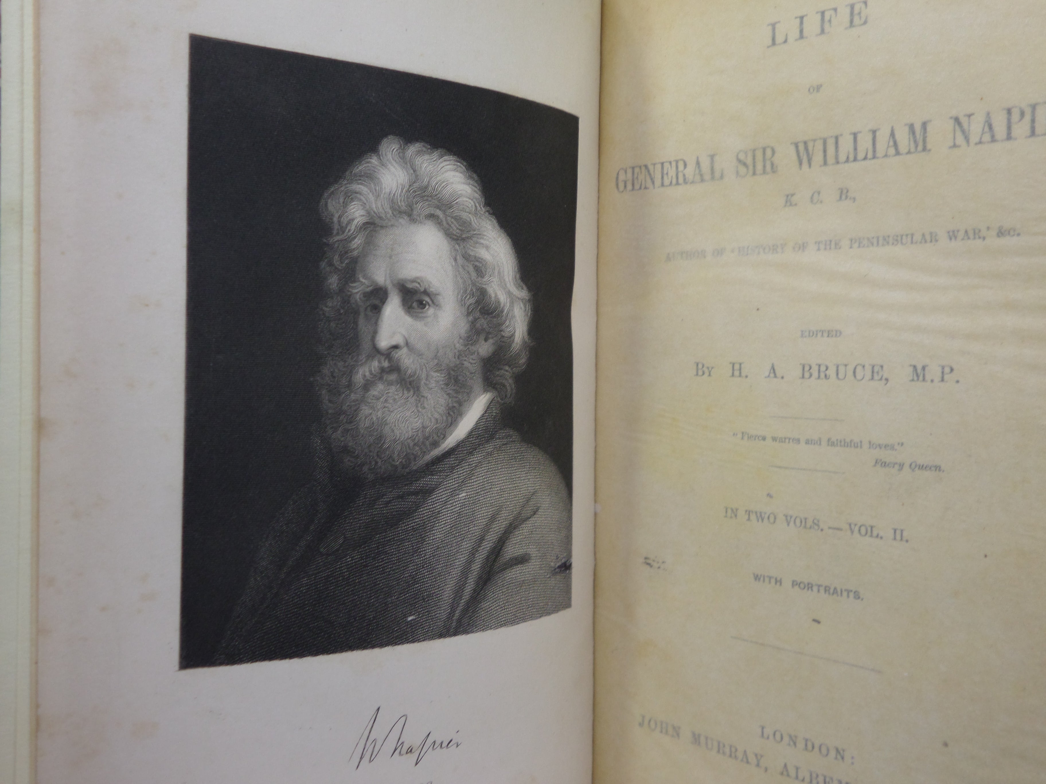 LIFE OF GENERAL SIR WILLIAM NAPIER BY H.A. BRUCE 1864 FIRST EDITION FINELY BOUND BY BAYNTUN-RIVIERE