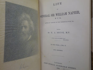 LIFE OF GENERAL SIR WILLIAM NAPIER BY H.A. BRUCE 1864 FIRST EDITION FINELY BOUND BY BAYNTUN-RIVIERE