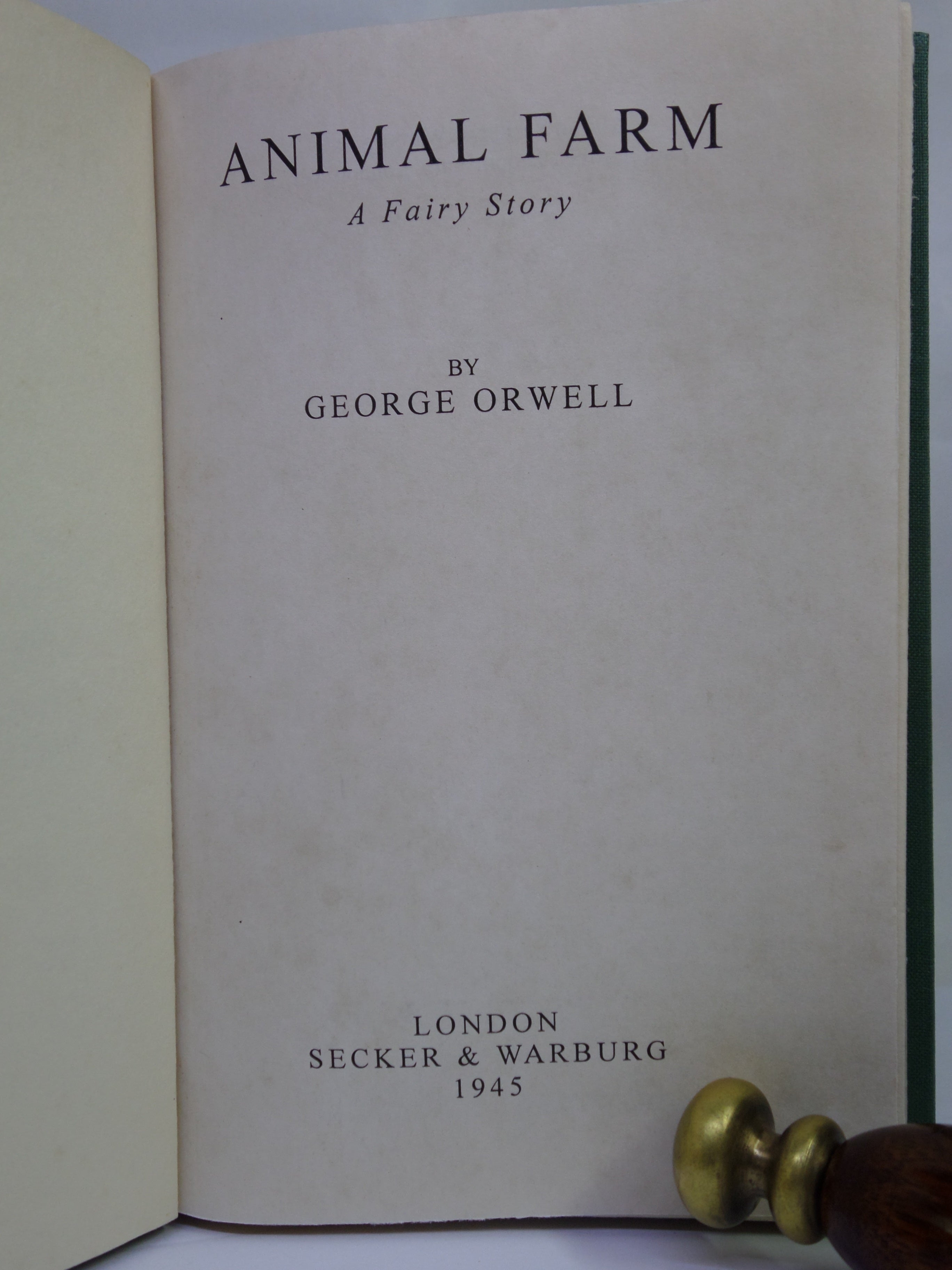 ANIMAL FARM BY GEORGE ORWELL 1945 FIRST EDITION