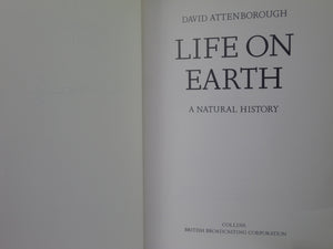 LIFE ON EARTH BY SIR DAVID ATTENBOROUGH 1984 HARDCOVER SIGNED BY AUTHOR