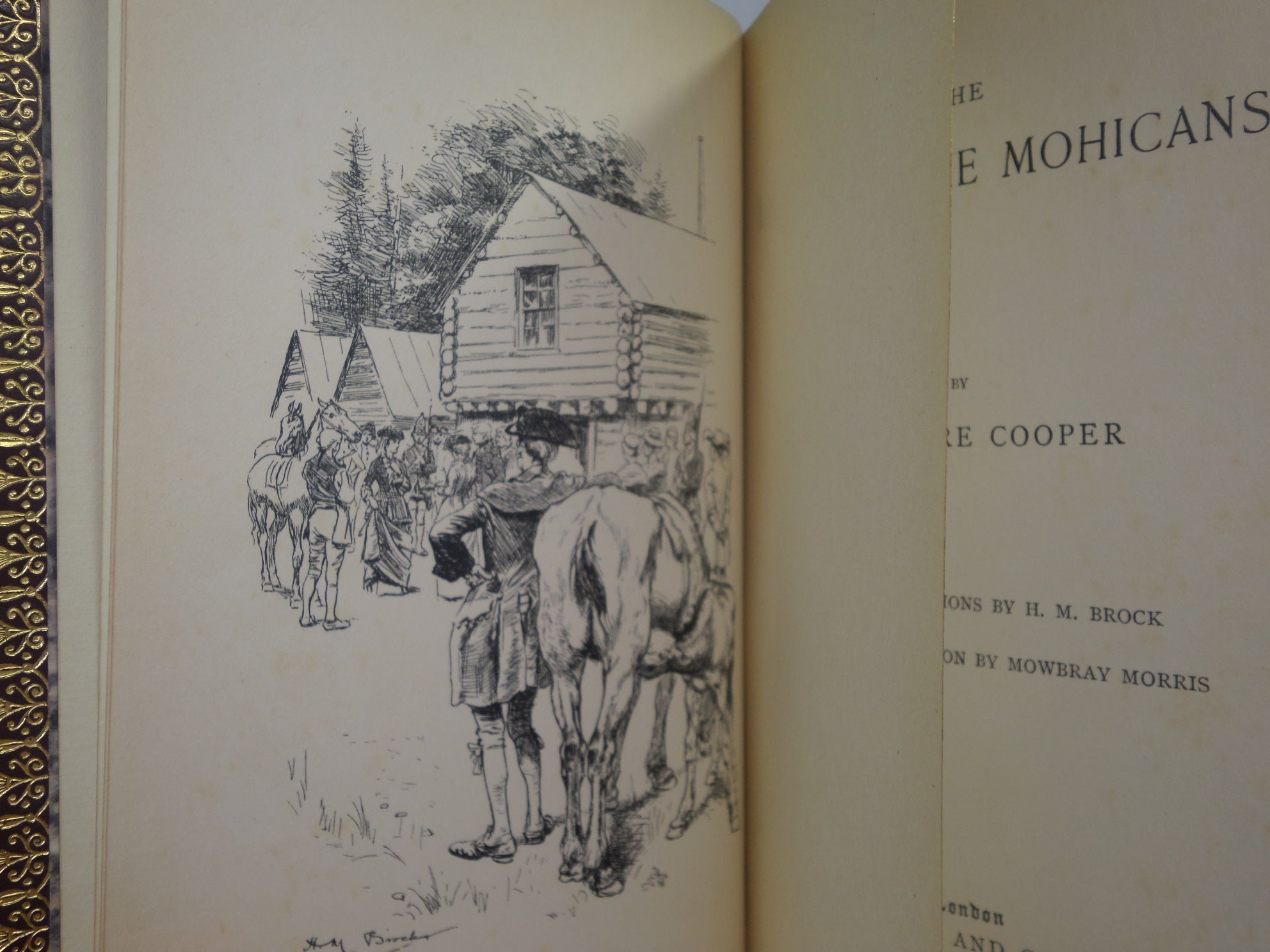 THE LAST OF THE MOHICANS BY JAMES FENIMORE COOPER 1900 BAYNTUN BINDING, H.M. BROCK ILLUSTRATIONS