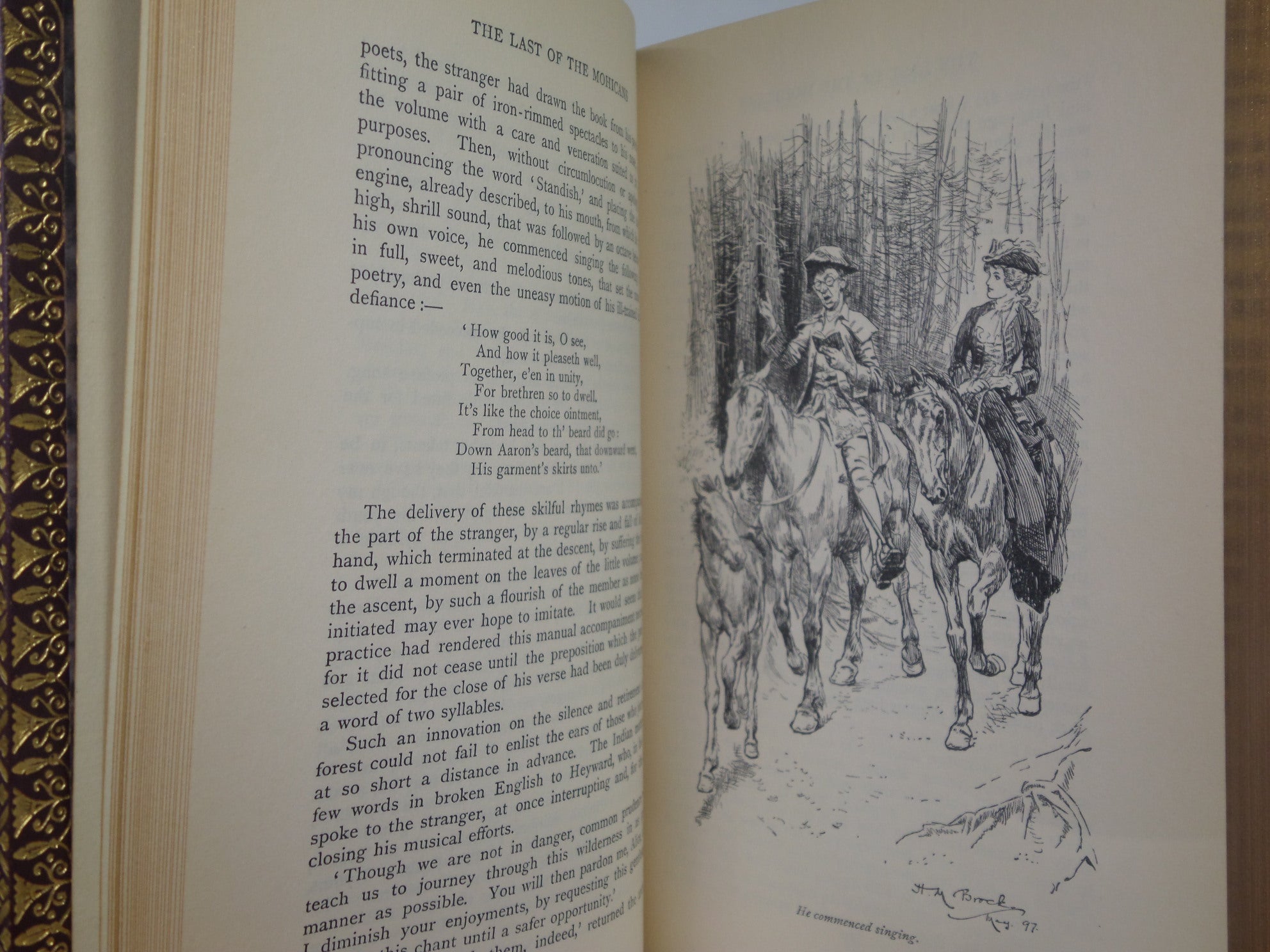 THE LAST OF THE MOHICANS BY JAMES FENIMORE COOPER 1900 BAYNTUN BINDING, H.M. BROCK ILLUSTRATIONS