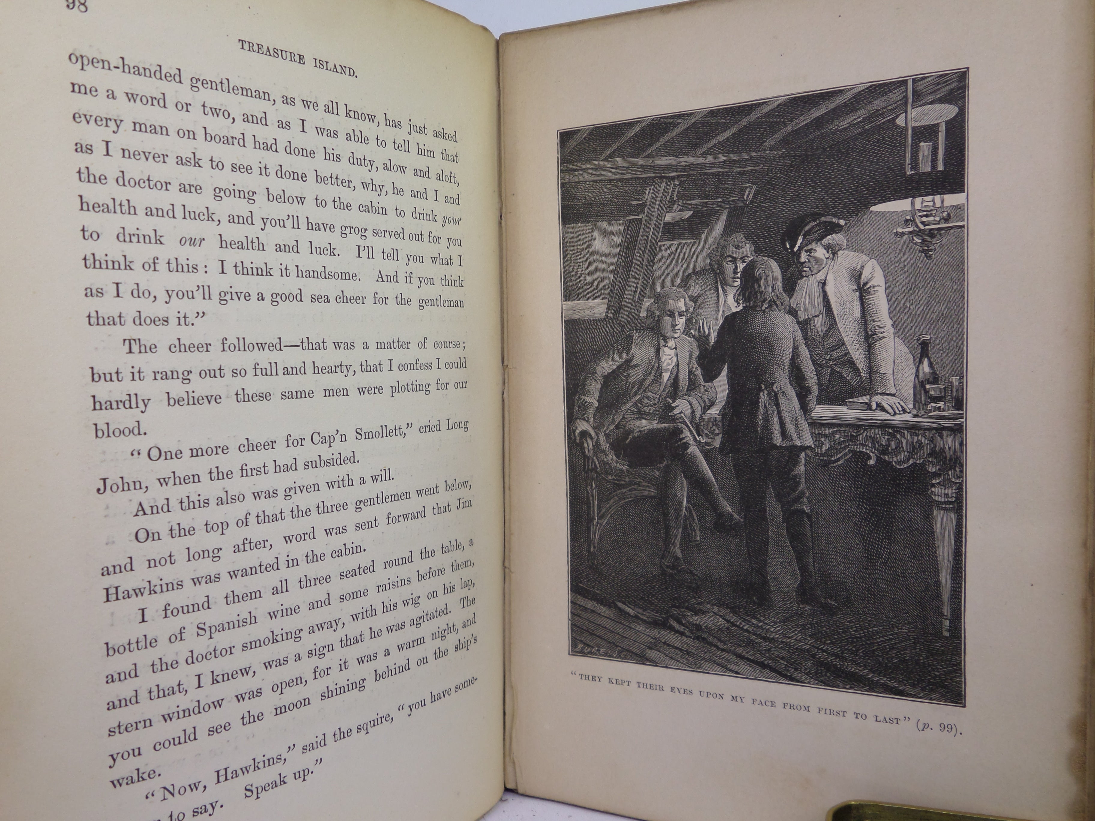 TREASURE ISLAND BY ROBERT LOUIS STEVENSON 1885 FIRST ILLUSTRATED EDITION