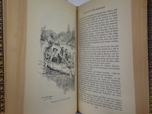 THE LAST OF THE MOHICANS BY JAMES FENIMORE COOPER 1900 BAYNTUN BINDING, H.M. BROCK ILLUSTRATIONS