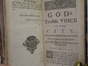 GOD'S TERRIBLE VOICE IN THE CITY 1722 THOMAS VINCENT [PLAGUE - GREAT FIRE OF LONDON]