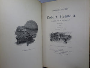 ROBERT HELMONT: DIARY OF A RECLUSE 1870-1871 BY ALPHONSE DAUDET 1888 LIMITED EDITION, FINE EMBOSSED BINDING