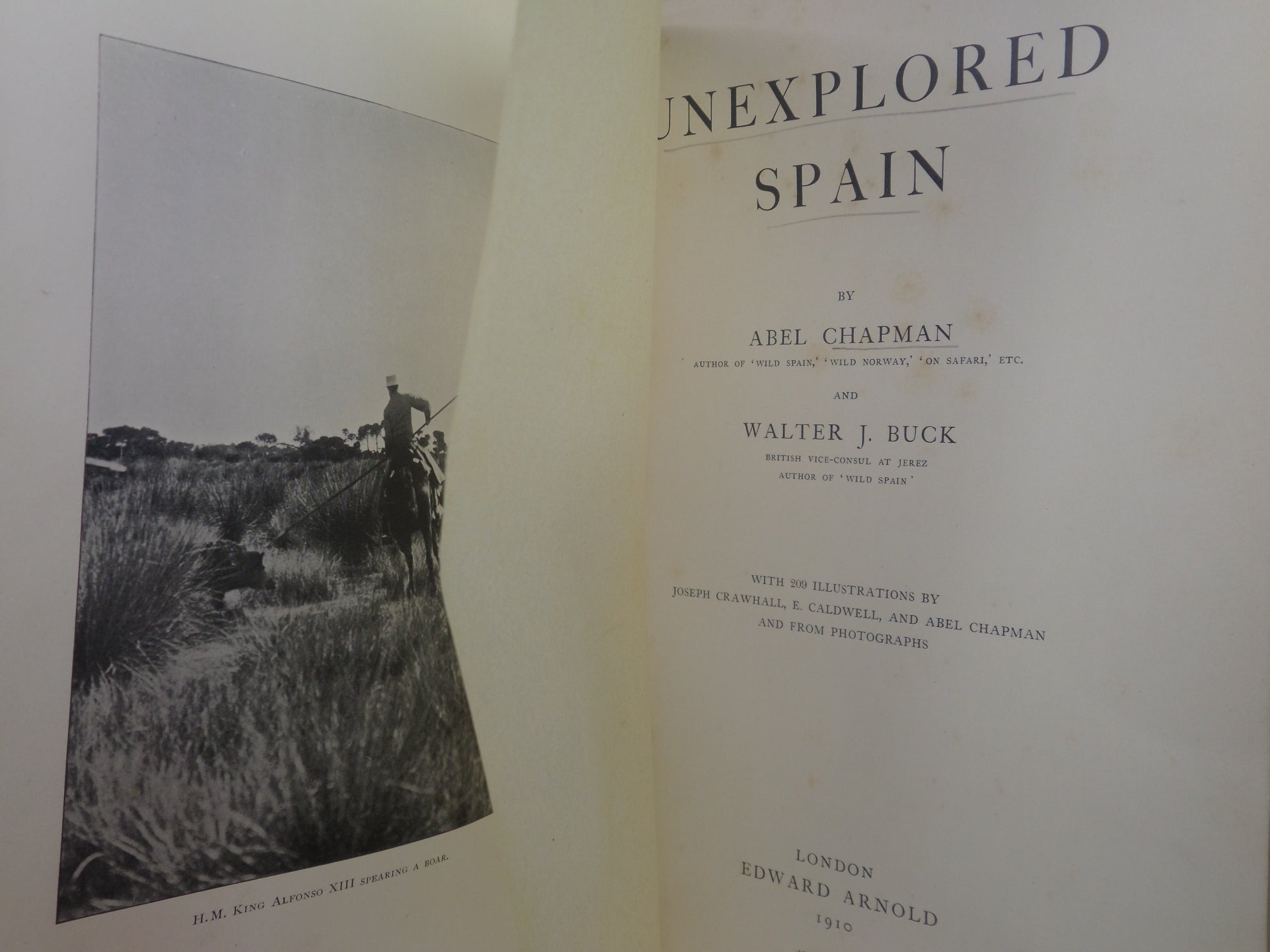 UNEXPLORED SPAIN BY ABEL CHAPMAN & WALTER BUCK 1910 LEATHER BINDING