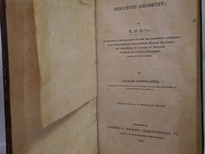 INDUCTIVE GEOMETRY BY CHARLES BONNYCASTLE 1834 FIRST EDITION