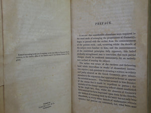INDUCTIVE GEOMETRY BY CHARLES BONNYCASTLE 1834 FIRST EDITION