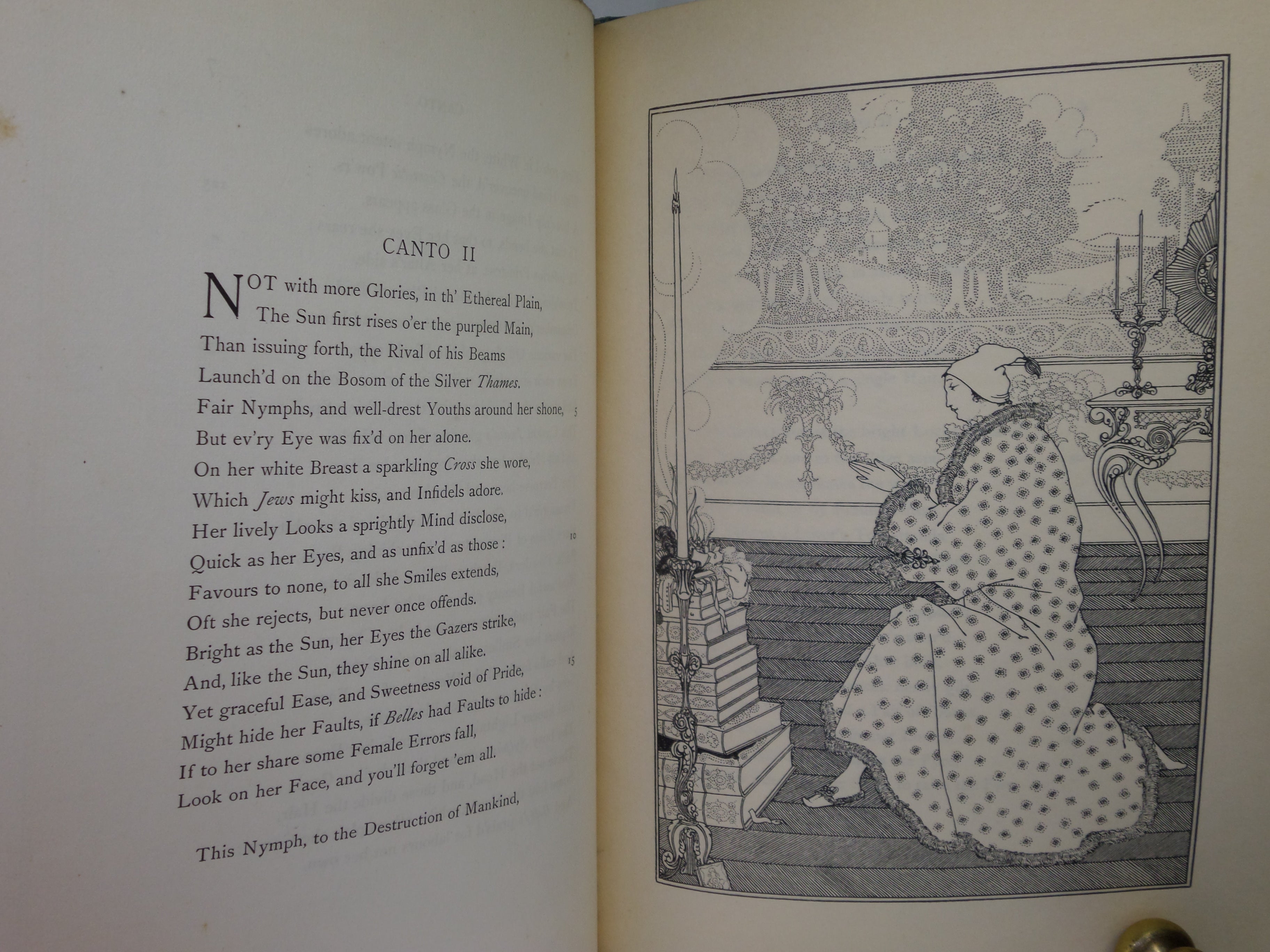 THE RAPE OF THE LOCK BY ALEXANDER POPE 1896 ILLUSTRATED BY AUBREY BEARDSLEY