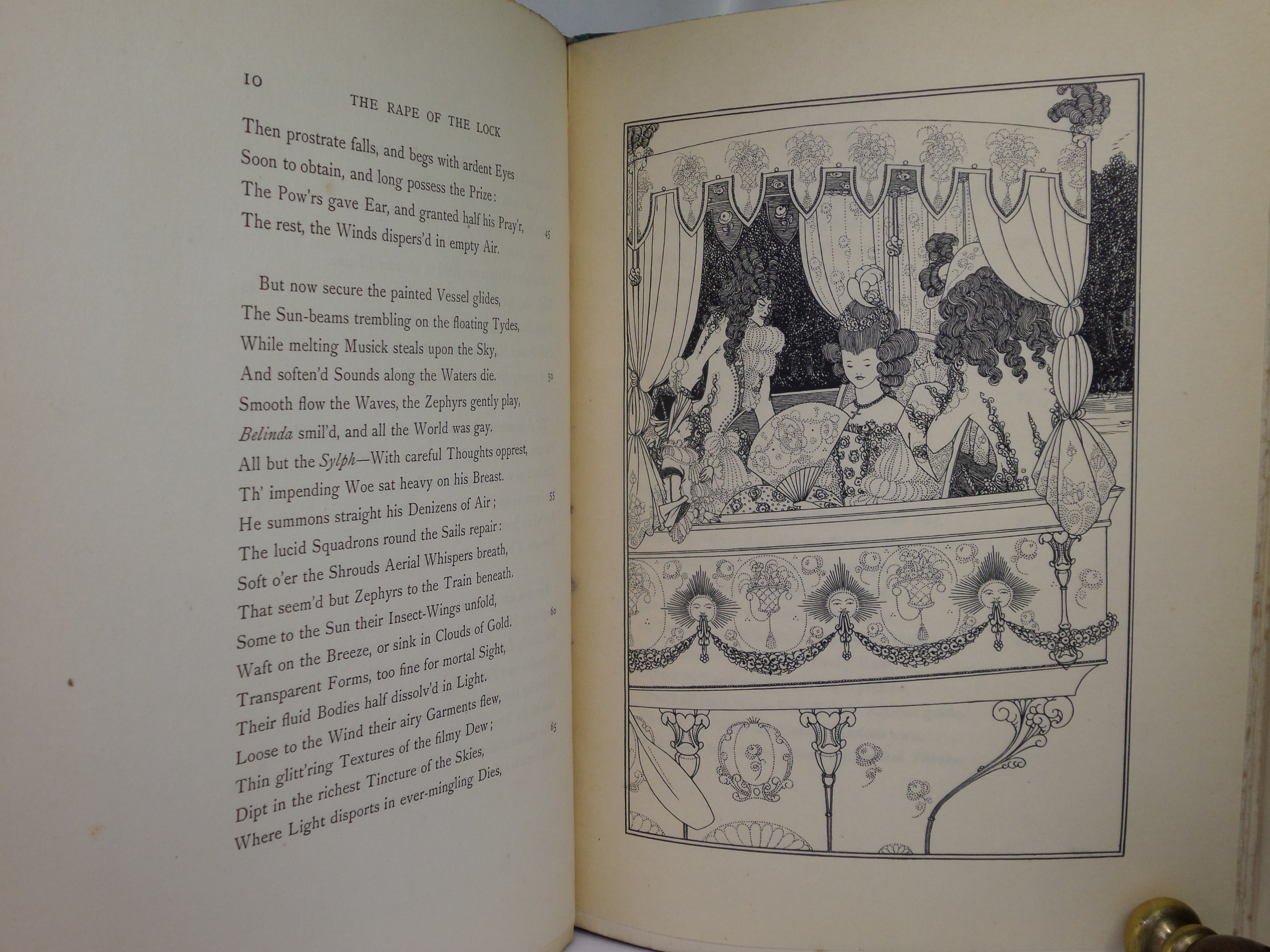 THE RAPE OF THE LOCK BY ALEXANDER POPE 1896 ILLUSTRATED BY AUBREY BEARDSLEY